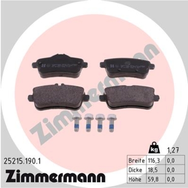Zimmermann Brake pads for MERCEDES-BENZ GLS (X166) rear