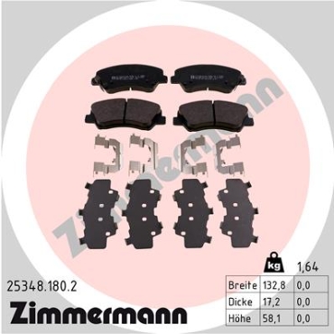 Zimmermann Brake pads for KIA STONIC (YB) front