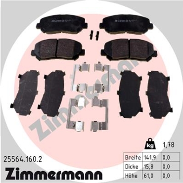 Zimmermann Brake pads for MAZDA CX-5 (KE, GH) front