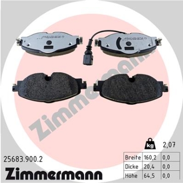 Zimmermann Brake pads for AUDI A3 Limousine (8VS, 8VM) front