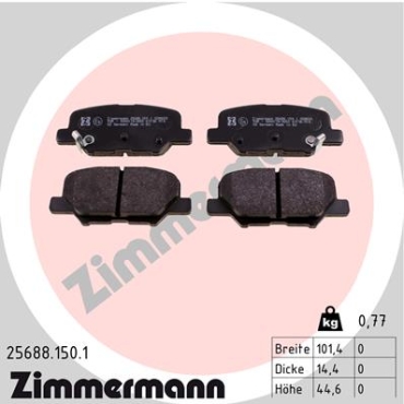 Zimmermann Brake pads for MITSUBISHI OUTLANDER III (GG_W, GF_W, ZJ) rear