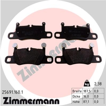 Zimmermann Brake pads for PORSCHE 911 Targa (991) rear