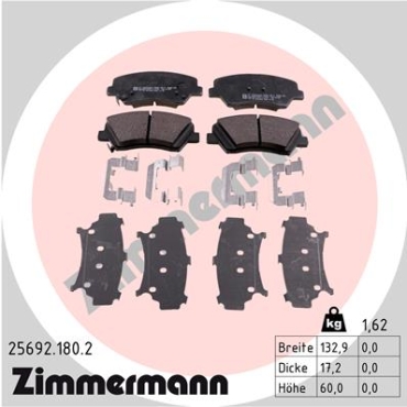 Zimmermann Brake pads for HYUNDAI i30 (GD) front