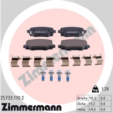 Zimmermann Bremsbeläge für FIAT 500X (334_) hinten