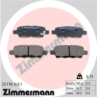 Zimmermann Brake pads for INFINITI Q50 rear