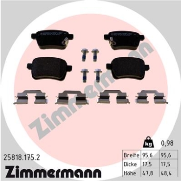 Zimmermann Bremsbeläge für FIAT TIPO Kombi (356_) hinten