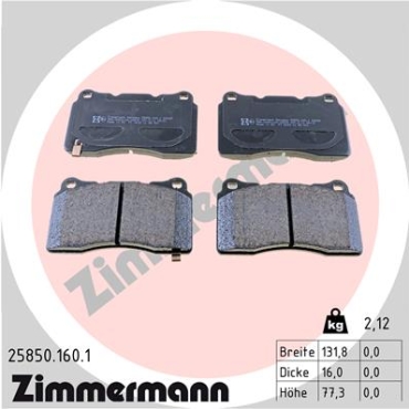 Zimmermann Brake pads for HONDA CIVIC X Schrägheck (FC_, FK_) front