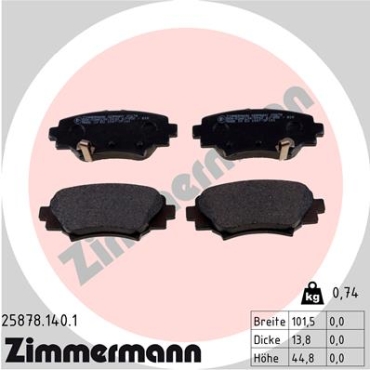 Zimmermann Brake pads for MAZDA 3 (BM, BN) rear