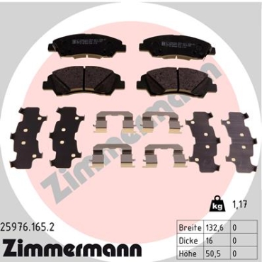 Zimmermann Brake pads for HYUNDAI i10 (BA, IA) front