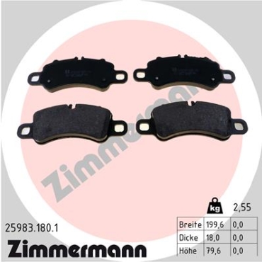 Zimmermann Brake pads for PORSCHE 911 Targa (991) front