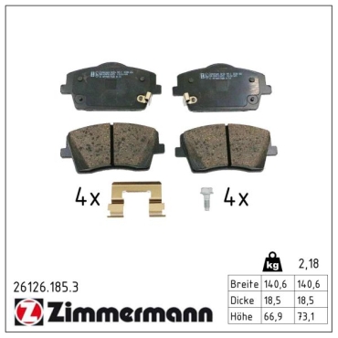 Zimmermann Bremsbeläge für VOLVO EX30 Cross Country vorne