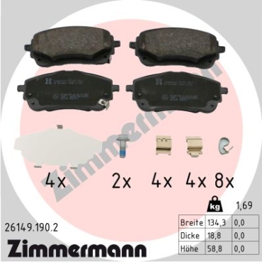 Zimmermann Brake pads for SUZUKI SWACE (AMZ_) front