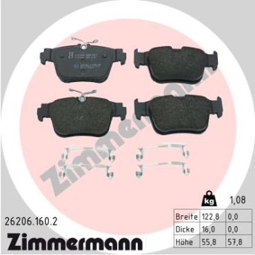 Zimmermann Brake pads for VW GOLF VIII (CD1) rear