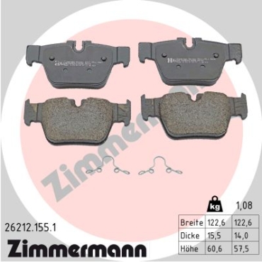 Zimmermann Bremsbeläge für MINI MINI CLUBMAN (F54) hinten