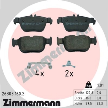 Zimmermann Brake pads for AUDI A3 Sportback (8YA) rear