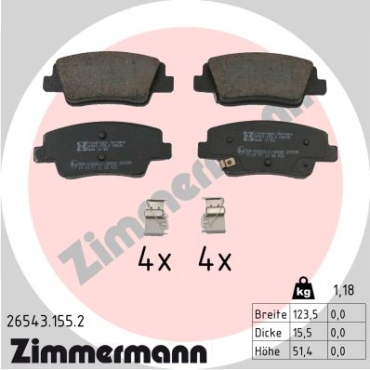 Zimmermann Brake pads for KIA EV6 (CV) rear