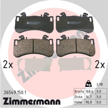 Zimmermann Brake pads for MERCEDES-BENZ EQE SUV (X294) front