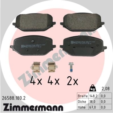 Zimmermann Brake pads for CITROËN BERLINGO (ER_, EC_) front