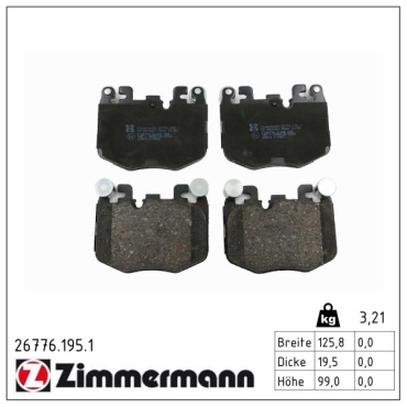Zimmermann Bremsbeläge für BMW X5 (G05, F95) vorne