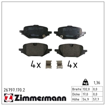 Zimmermann Brake pads for MAZDA CX-80 (KL_) rear