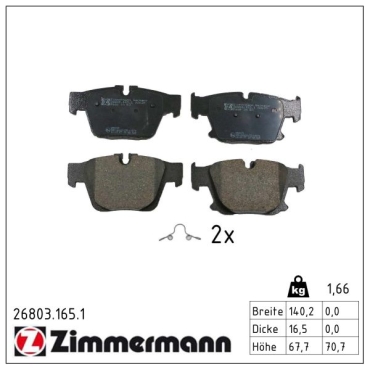 Zimmermann Brake pads for BMW X3 (G45) rear