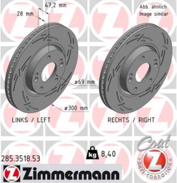 Zimmermann Sport Brake Disc for HYUNDAI TUCSON (JM) front