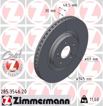 Zimmermann Brake Disc for KIA EV6 (CV) front