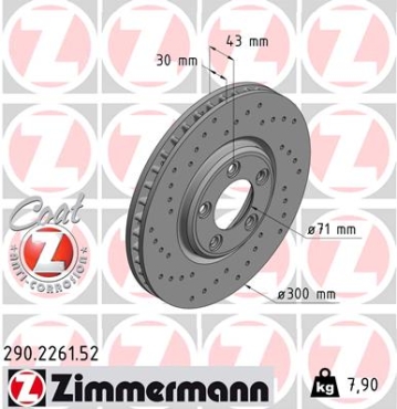 Zimmermann Sport Brake Disc for JAGUAR S-TYPE (X200) front