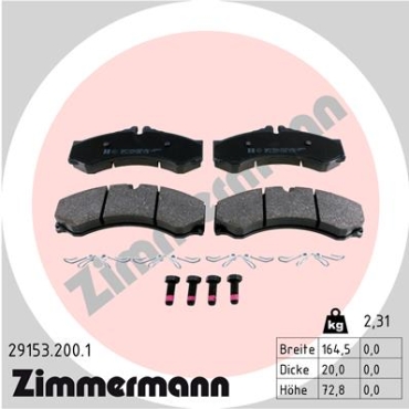 Zimmermann Brake pads for MERCEDES-BENZ SPRINTER 3-t Bus (903) front