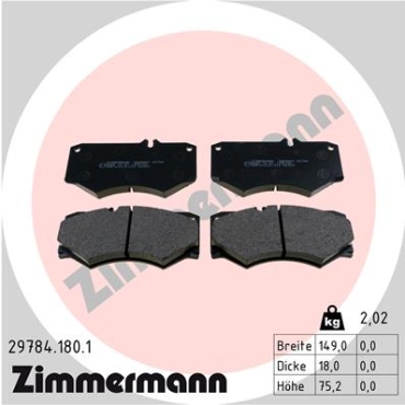 Zimmermann Brake pads for VW LT 40-55 I Kasten (291-512) front