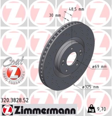 Zimmermann Sport Brake Disc for KIA SORENTO IV (MQ4, MQ4A) front