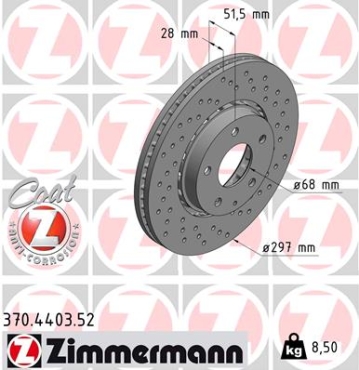 Zimmermann Sport Brake Disc for MAZDA CX-5 (KE, GH) front