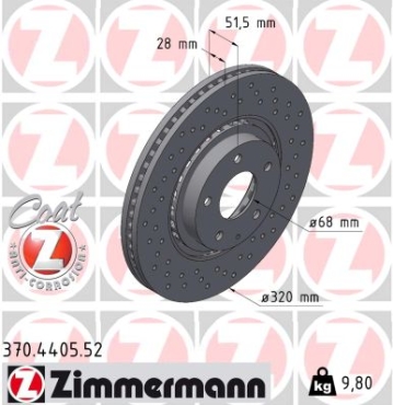 Zimmermann Sport Brake Disc for MAZDA CX-5 (KF) front