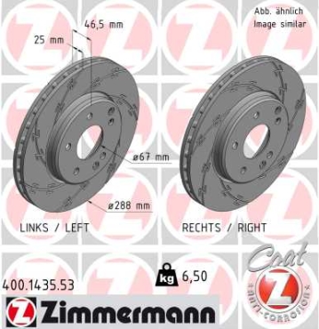 Zimmermann Sport Brake Disc for MERCEDES-BENZ C-KLASSE T-Model (S203) front