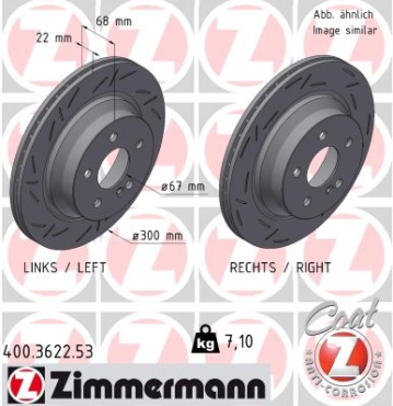 Zimmermann Brake Disc for MERCEDES-BENZ E-KLASSE T-Model (S212) rear