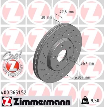 Zimmermann Sport Brake Disc for MERCEDES-BENZ E-KLASSE (W211) front