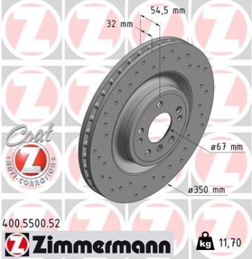 Zimmermann Sport Brake Disc for MERCEDES-BENZ GL-KLASSE (X166) front