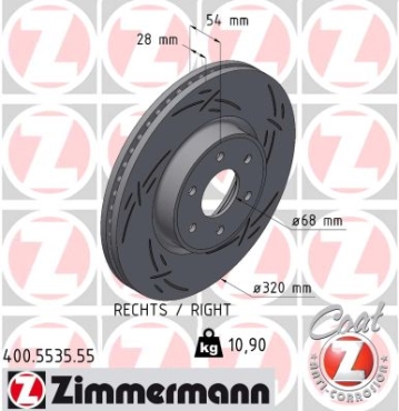 Zimmermann Sport Brake Disc for MERCEDES-BENZ X-KLASSE Pritsche/Fahrgestell (470) front