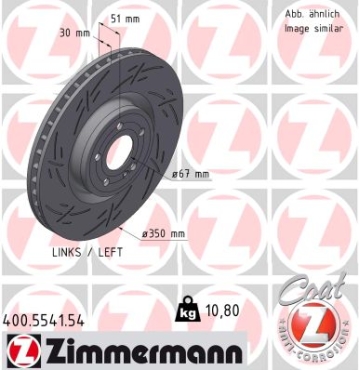 Zimmermann Sport Brake Disc for MERCEDES-BENZ A-KLASSE Stufenheck (V177) front left