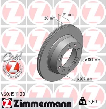 Zimmermann Brake Disc for PORSCHE 928 rear