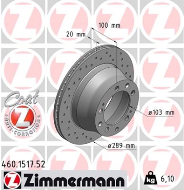 Zimmermann Sport Brake Disc for PORSCHE 944 rear