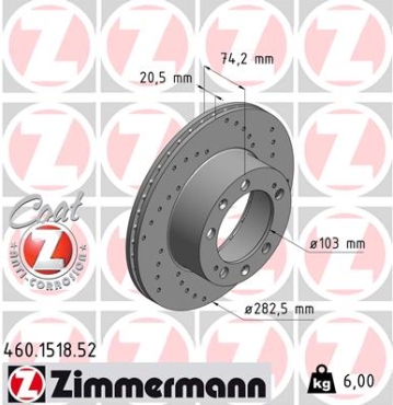 Zimmermann Sport Brake Disc for PORSCHE 944 front