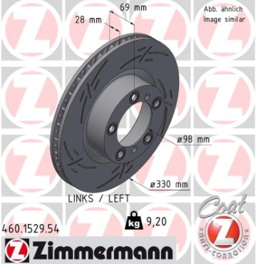 Zimmermann Sport Brake Disc for PORSCHE BOXSTER (981) front left