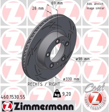 Zimmermann Sport Brake Disc for PORSCHE BOXSTER (981) front right