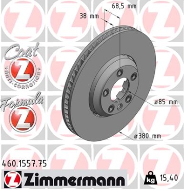 Zimmermann Brake Disc for PORSCHE CAYENNE (9PA) front left