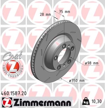 Zimmermann Brake Disc for PORSCHE PANAMERA (970) rear right