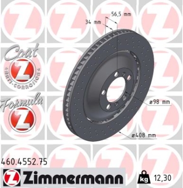 Zimmermann Brake Disc for PORSCHE 911 (992) front right