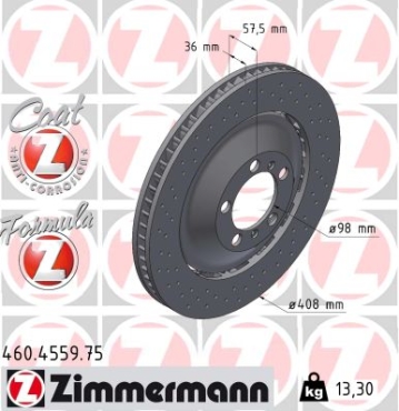 Zimmermann Brake Disc for PORSCHE 911 (992) front left