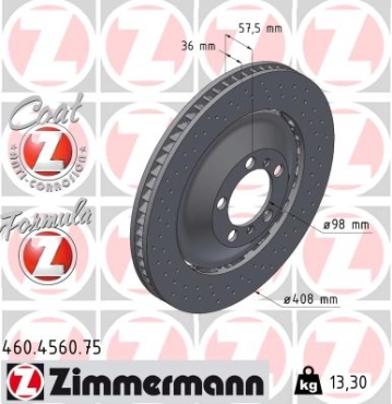Zimmermann Brake Disc for PORSCHE 911 (992) front right