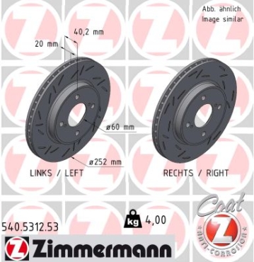 Zimmermann Sport Brake Disc for SUZUKI BALENO (FW, EW) front